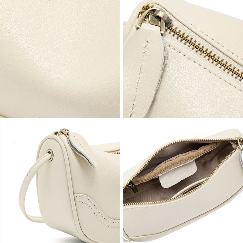 Women's Cow Leather Crossbody Bag Female Designer Luxury Shoulder Bags Ladies Casual Office Durable Soft Cowhide Handbags Lady