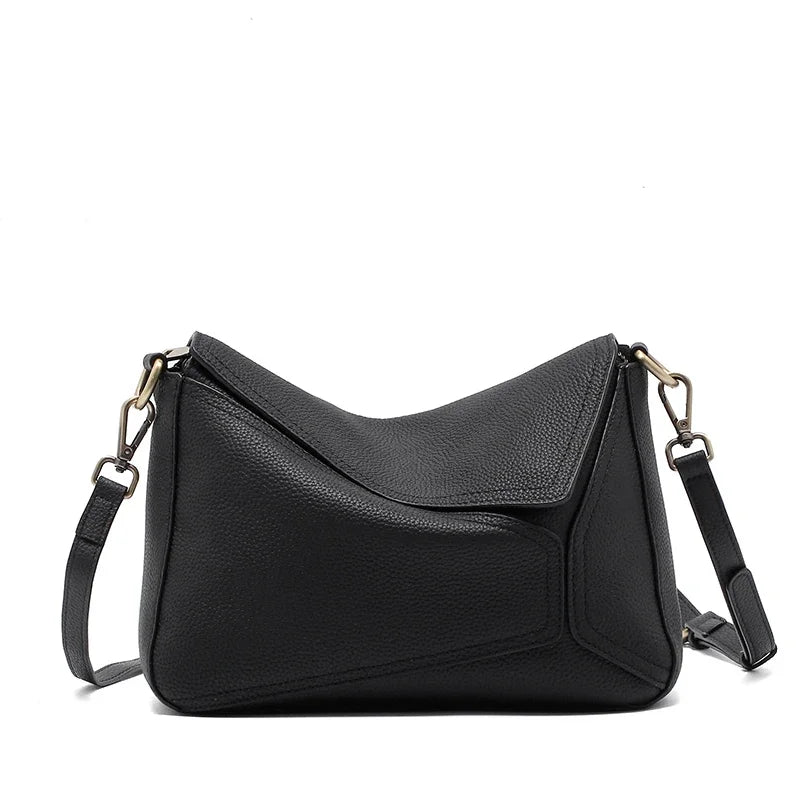 Women Cow Genuine Leather Portable Shoulder Bag Female Retro Soft Cowhide Crossbody Bags Ladies Fashion Luxury Designer Handbags