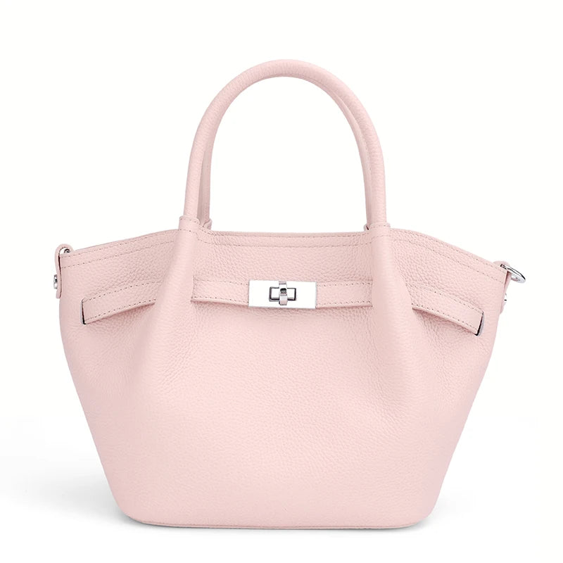 Women's Luxury Soft Cowhide Handbag Elegant Crossbody Shoulder Bag Genuine Leather Top Handle Bag for Office Work Daily Commute