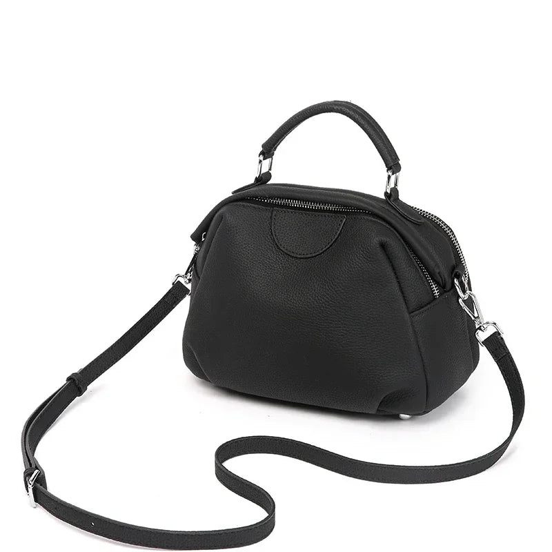 Women's Cow Genuine Leather Crossbody Bag Female Cowhide Designer Luxury Shoulder Bags Lady Casual Retro Commute Handbags Ladies