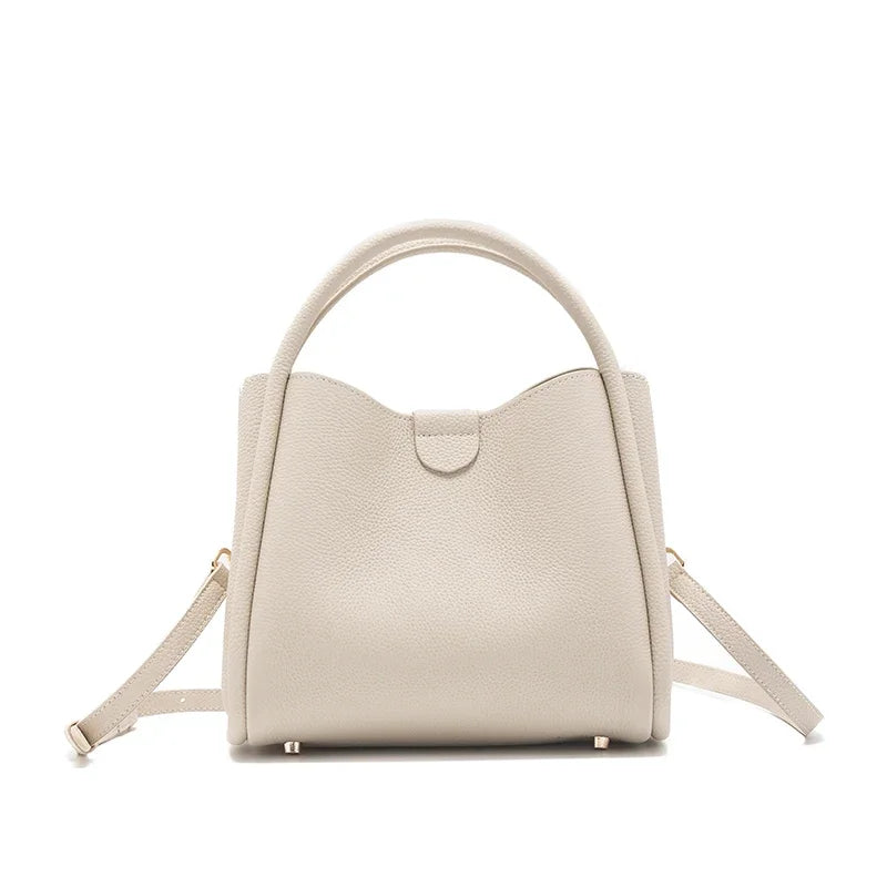 Women's Natural Cow Real Leather Shoulder Bag Female Retro Soft Cowhide Commuter Handbags Ladies Fashion Luxury Crossbody Bags