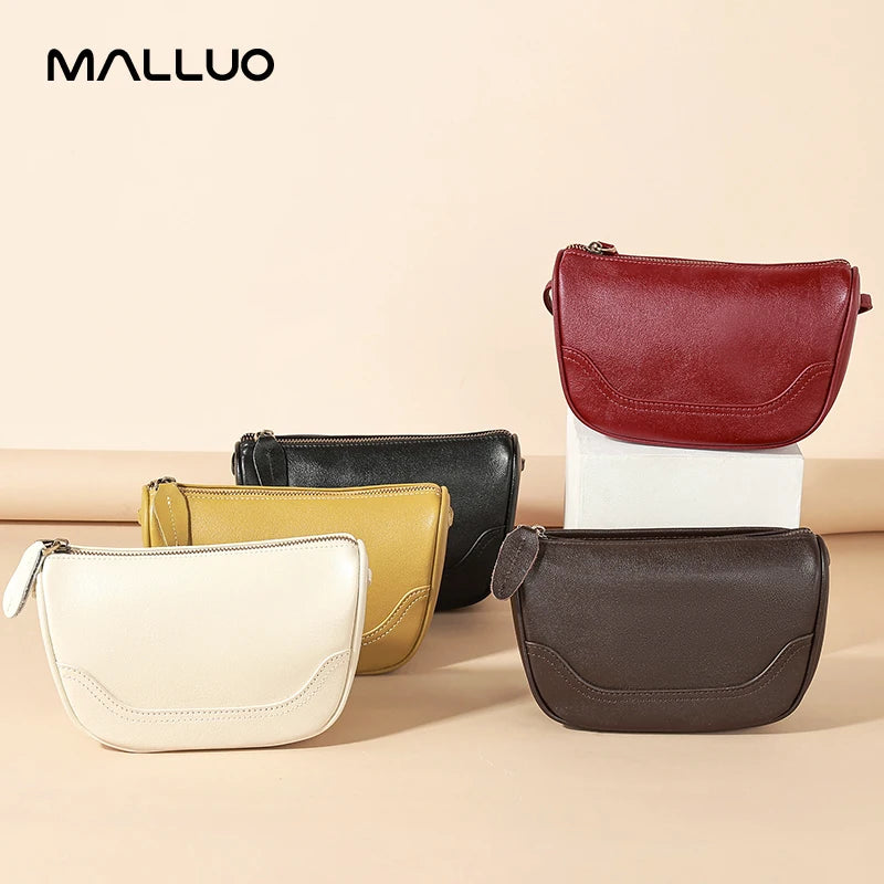 Women's Cow Leather Crossbody Bag Female Designer Luxury Shoulder Bags Ladies Casual Office Durable Soft Cowhide Handbags Lady