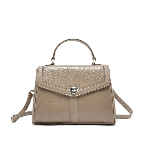 Ladies Soft Cowhide Retro Crossbody Bag Women's Natural Cow Leather Shoulder Bags Female Casual Design Luxury Commute Handbags