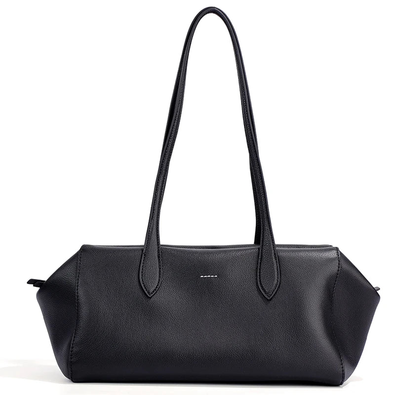 Women's Soft Cow Genuine Leather Underarm Bags Female Retro Popular Cowhide Shoulder Bag Ladies Fashion Luxury Designer Handbags