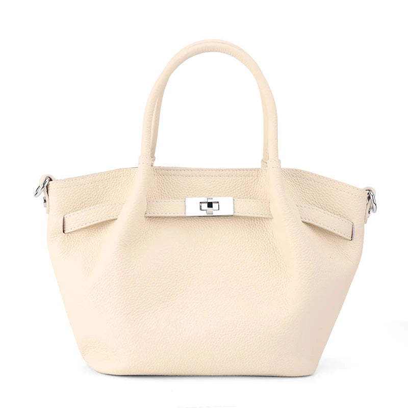 Women's Luxury Soft Cowhide Handbag Elegant Crossbody Shoulder Bag Genuine Leather Top Handle Bag for Office Work Daily Commute