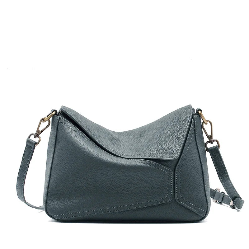 Women Cow Genuine Leather Portable Shoulder Bag Female Retro Soft Cowhide Crossbody Bags Ladies Fashion Luxury Designer Handbags