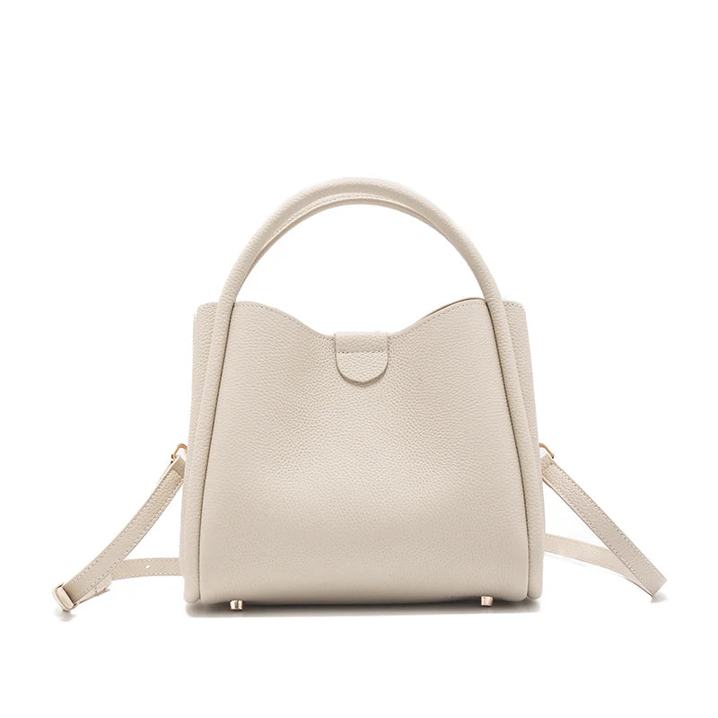 Women's Natural Cow Real Leather Shoulder Bag Female Retro Soft Cowhide Commuter Handbags Ladies Fashion Luxury Crossbody Bags