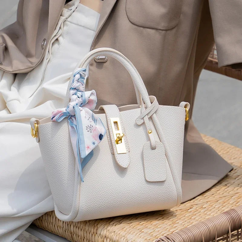 Women's Cowhide Genuine Leather Shoulder Bag High Quality Luxury Designer Handbags Ladies Fashion Tote Crossbody Bags for Female