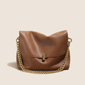 Women Large Korean Cow Leather Genuine Flap Shoulder Chain Bag Luxury Solid Genuine Leather Female Crossbody Handbag Messenger