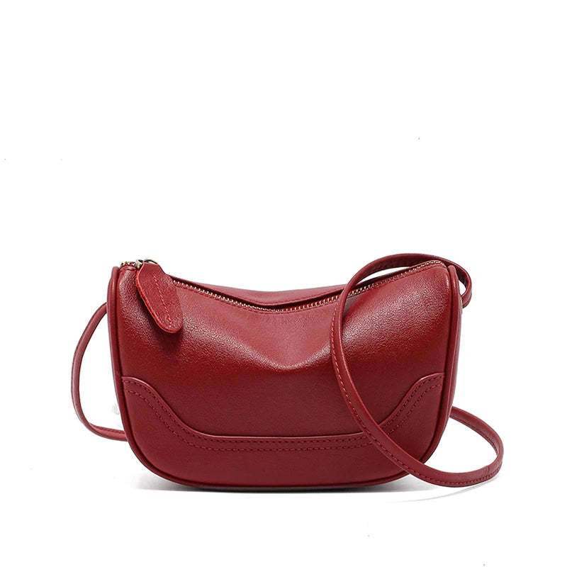Women's Cow Leather Crossbody Bag Female Designer Luxury Shoulder Bags Ladies Casual Office Durable Soft Cowhide Handbags Lady