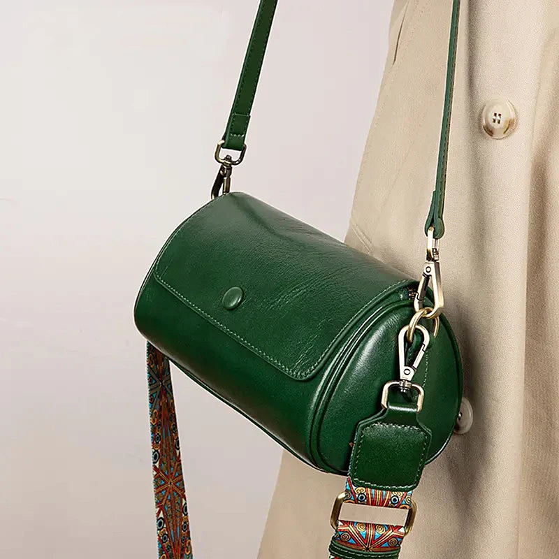 Women Natural Cow Real Leather Shoulder Bag Female Retro Luxury Designer Handbag Ladies Soft Retro Crossbody Underarm Bags Purse