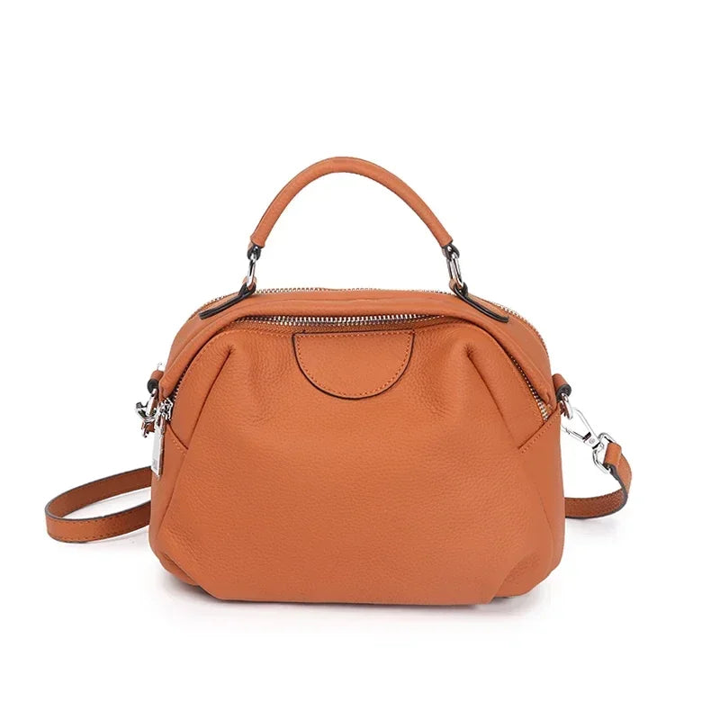 Women's Cow Genuine Leather Crossbody Bag Female Cowhide Designer Luxury Shoulder Bags Lady Casual Retro Commute Handbags Ladies