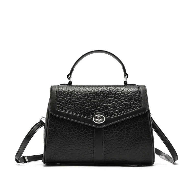 Ladies Soft Cowhide Retro Crossbody Bag Women's Natural Cow Leather Shoulder Bags Female Casual Design Luxury Commute Handbags