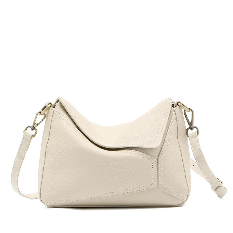 Women Cow Genuine Leather Portable Shoulder Bag Female Retro Soft Cowhide Crossbody Bags Ladies Fashion Luxury Designer Handbags