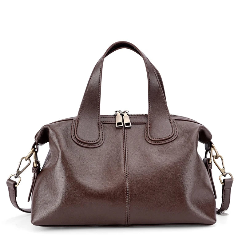 Women Handbag Cross body Shoulder Tote Bag Genuine Leather Shopping Fashion Office Female Real Cowhide Messenger Top Handle Bags