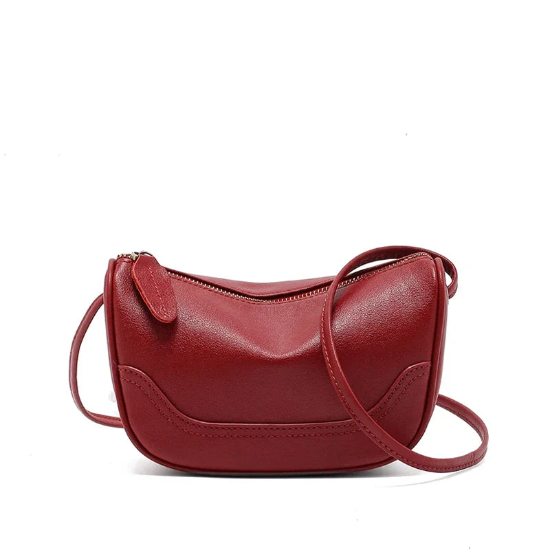 Women's Cow Leather Crossbody Bag Female Designer Luxury Shoulder Bags Ladies Casual Office Durable Soft Cowhide Handbags Lady