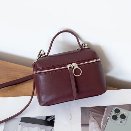 2026 new fashionable genuine leather mini bag women's designer bucket bag handbag Ladies luxury shoulder bag for commuting