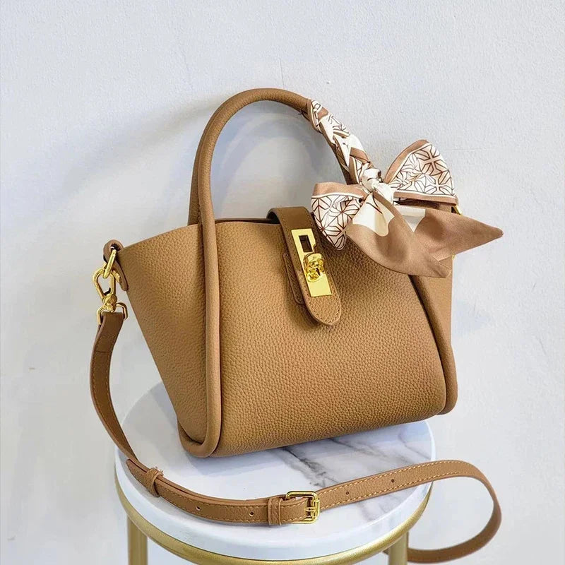 Women's Cowhide Genuine Leather Shoulder Bag High Quality Luxury Designer Handbags Ladies Fashion Tote Crossbody Bags for Female